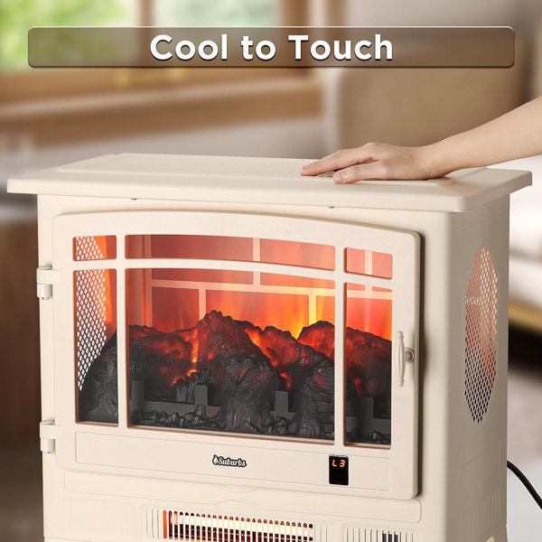 Symple Stuff Apria 25" WiFi Electric Fireplace Infrared Heater with